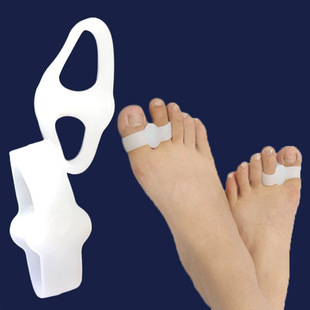 Big and small toe thumb valgus corrector double ring toe splitter daily silicone big foot bone hallux valgus corrector