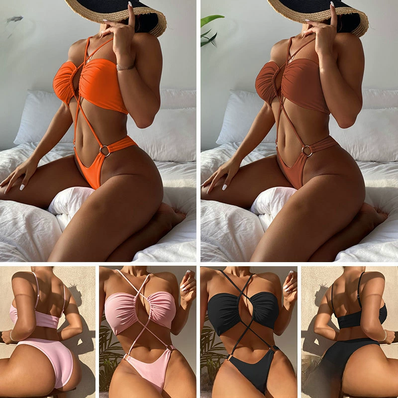 Комбинезон, сексуальный купальник, пояс, 2023, европейский стиль, AliExpress, оптом