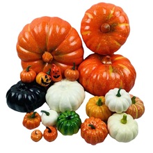 仿真南瓜模型万圣节南瓜摆件装饰道具蔬菜橱柜展示摄影早教道具