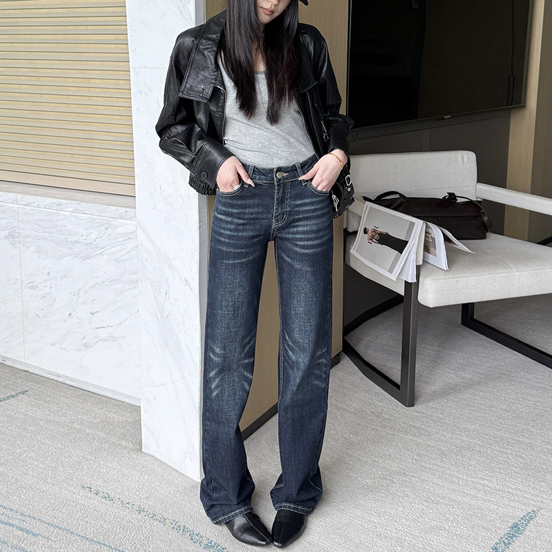 Shisanxing Dai Moga women's jeans, new autumn collection, versatile low-waist sexy slim-fit straight pants