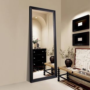 Nordic Dressing Mirror Full-Length Mirror Wall-Mounted Home Bedroom Floor Mirror Clothing Store Three-Dimensional Fitting Mirror Ins Explosion-Proof