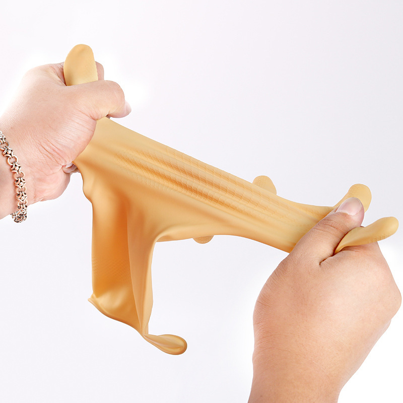 Lavado de platos de cocina, guantes domésticos, guantes limpios, resistentes al desgaste, impermeables, a prueba de aceite, antideslizantes, guantes de látex de goma al por mayor