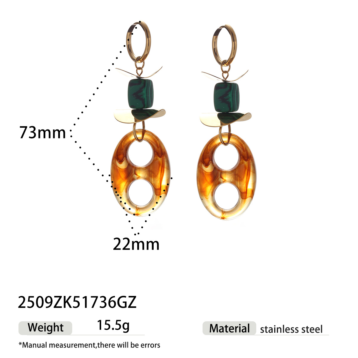 Tina Europa y los Estados Unidos acero inoxidable transfronterizo chapado en oro 18k moda inswind personalidad pendientes temperamento joyas al por mayor mujeres