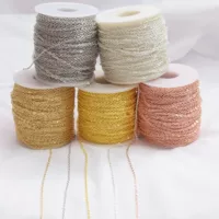 Diy ювелирная цепь гальваническое покрытие цвета CP медный чугун плоский O-образная цепь универсальный плоский уплотнный браслет ожерелье и т. д.