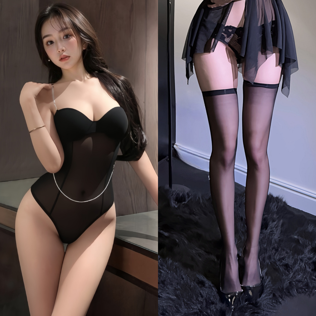 블랙+블랙 양말