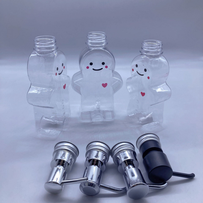 分装瓶乳液姜饼人洗发水沐浴露护发素泵头瓶可爱卡通