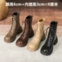 二层内增高高跟显瘦中筒靴