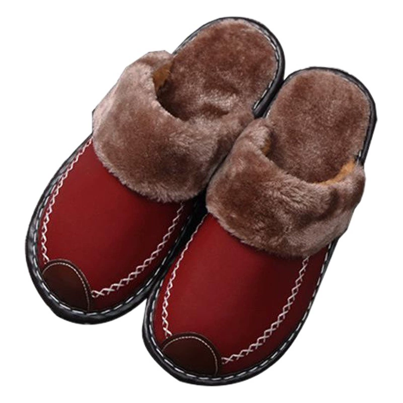 Теплые хлопчатобумажные тапочки зимняя крытая обувь для дома