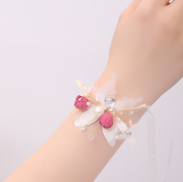 *Wrist Garland-Small Rose Red*