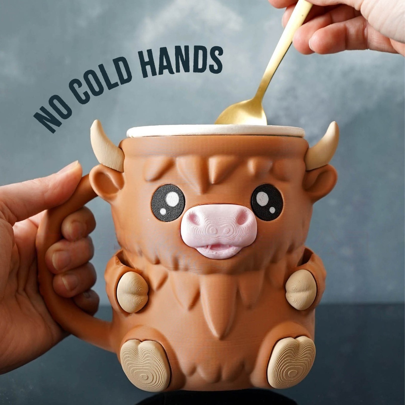 Stock Highland Cow Ice Pint Holder Highland Cow Ice Pint Holder