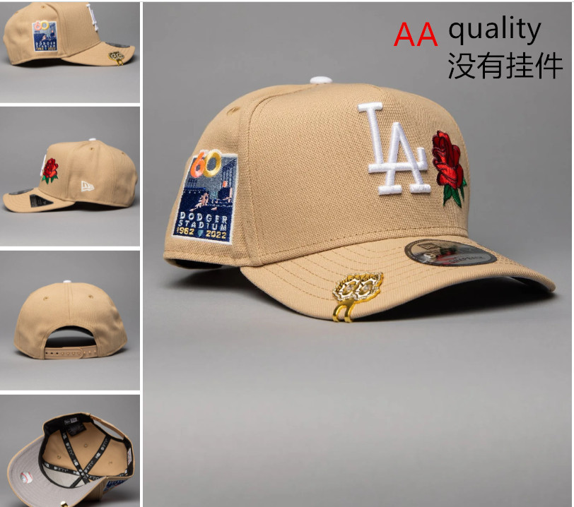 Comercio exterior transfronterizo al por mayor 2026 AA gorra de boca de pato bordado tridimensional ajustable gorra de hip-hop Yankees Dodgers