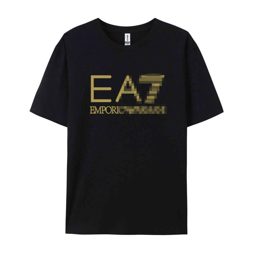 Трансграничные экспортные поставки Летние мужские новые футболки свободные прохладные хлопчатобумажные повседневные футболки с короткими рукавами