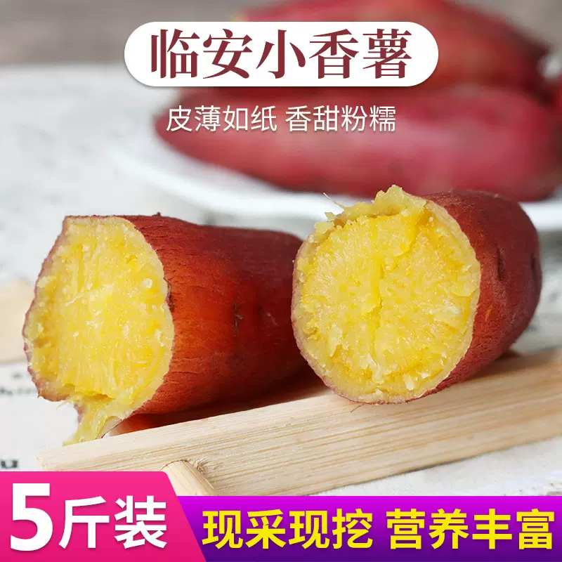 小香薯临安天目山5斤红薯新鲜农家蜜紫薯地瓜板栗山芋番薯