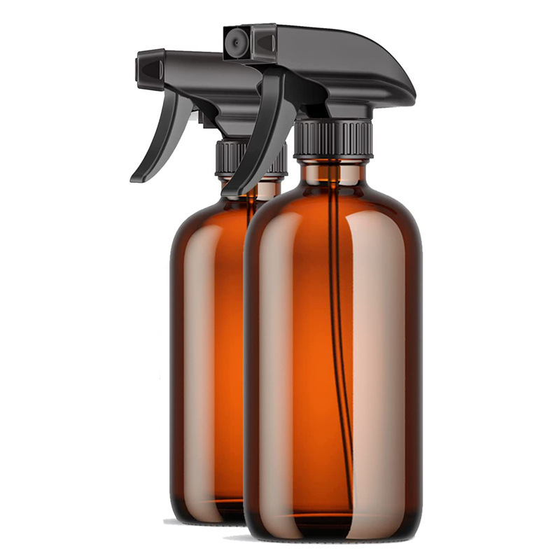 Botella de Boston de vidrio marrón botella de aerosol 8oz botella de cosméticos botella de embalaje suministro de stock botella de vidrio de emulsión de aceite esencial image 6