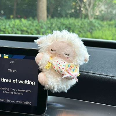 Car dashboard decoration, little sheep Car ornaments - backpack-lamb-ornament