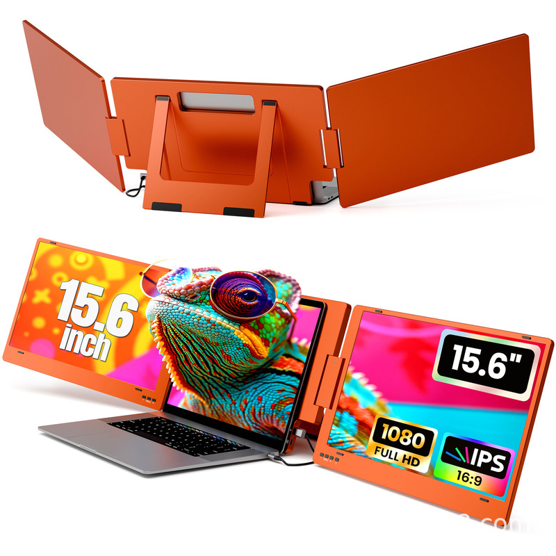 15.6inch Laptop Dual Screen Expansion Portable Three-Screen External Monitor 1080P Full Hd Lightweight and Slim