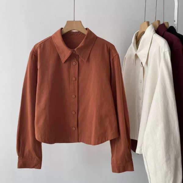 Демисезонная рубашка, короткий и длинный рукав для отдыха, корейский стиль, повышенная толщина, для подростков, облегающая