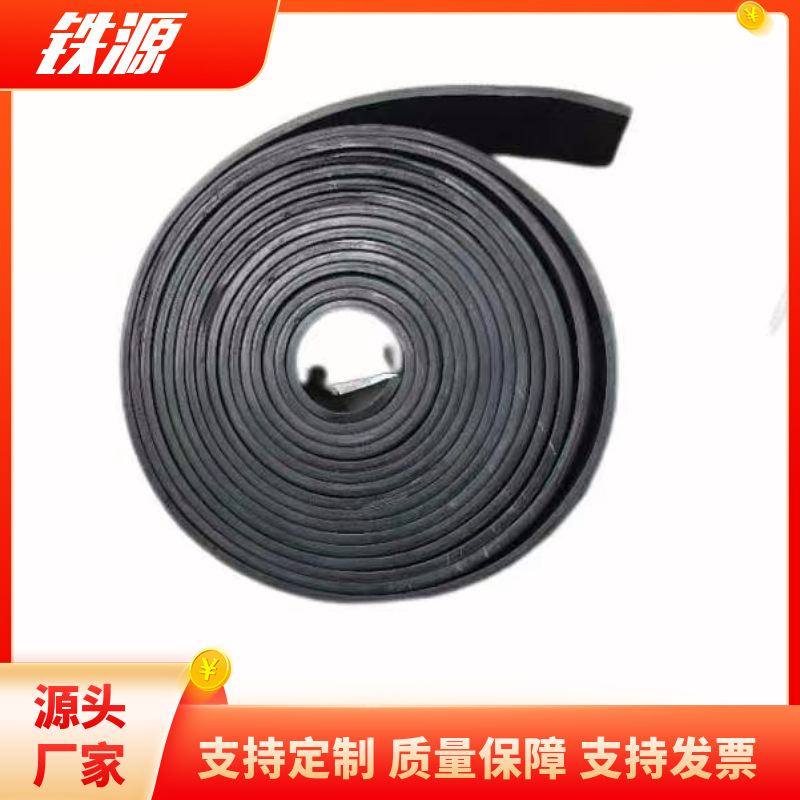 轨下橡胶垫板_A100钢轨橡胶缓冲胶条_195*7*3000mm复合橡胶垫板-