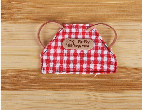 새로운 봉제 인형 DIY 복고풍 앞치마 인형 미니 인형 체크 무늬 줄무늬 앞치마 도매