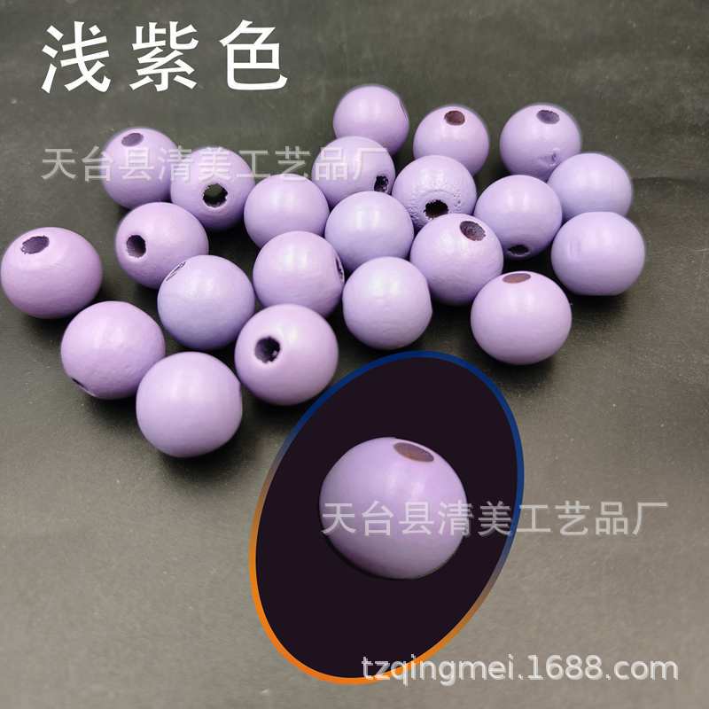 Cuentas de madera de color 16mm cuentas sueltas de madera redondas cuentas de espaciador de madera para manualidades decoraciones cuentas de madera de colores