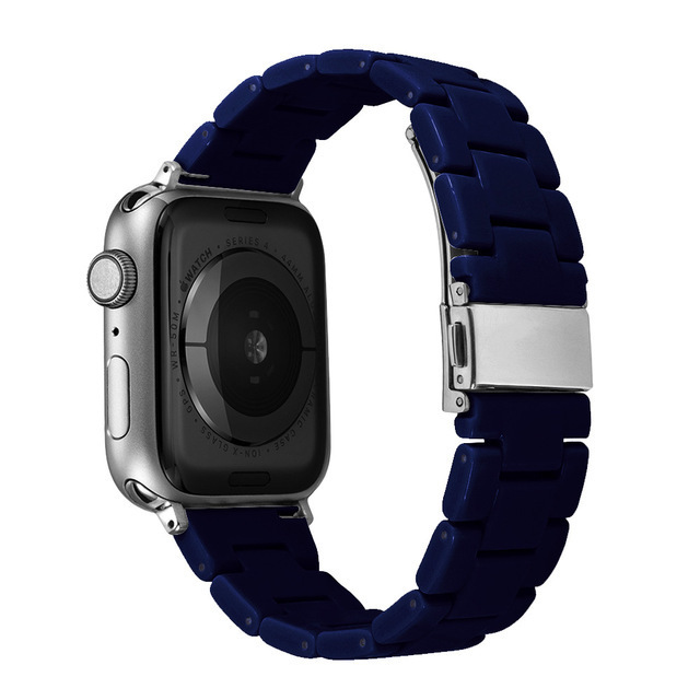 Aplicable a Huawei Samsung tres correa de reloj de plástico arco iris sólido correa de reloj de plástico Apple iwatch