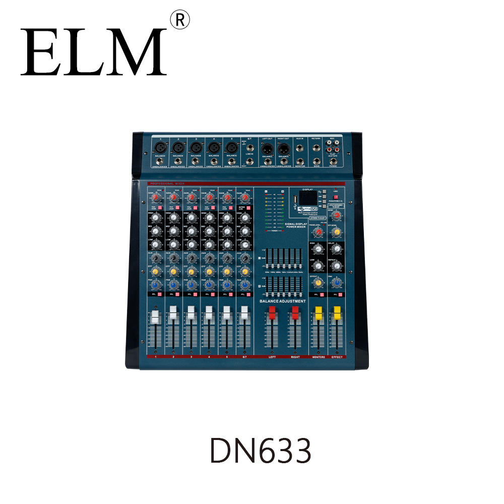 6/8/12路蓝牙调音台带功放大屏usb效果舞台表演家庭会议KTV