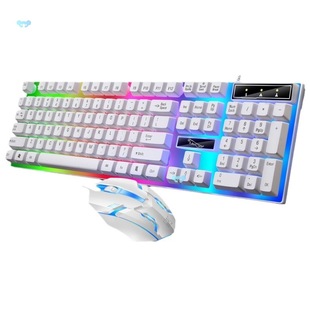 Gaming Keyboard Luminous Keyboard and Mouse Kit USB Wired