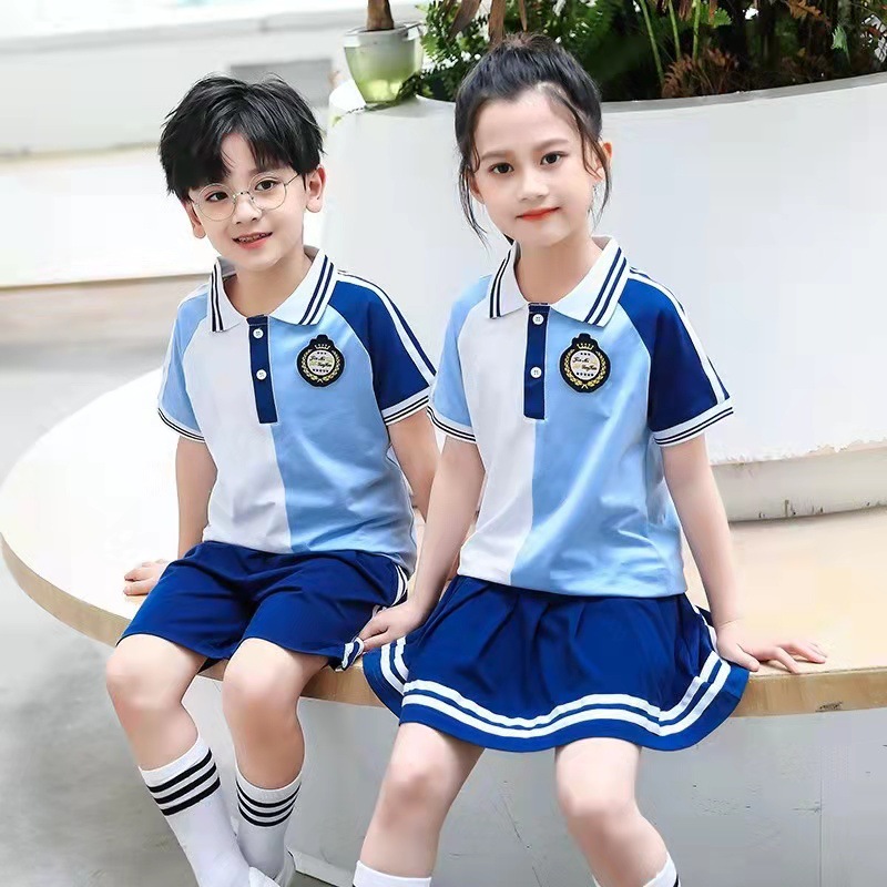 幼兒園園服夏裝幼兒園校服套裝表演小學生班服批發短袖老師運動服