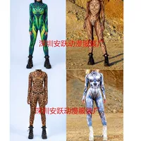 2024 Хэллоуин новые колготки 3D цифровой принт для взрослых косплей соединенные игровые костюмы
