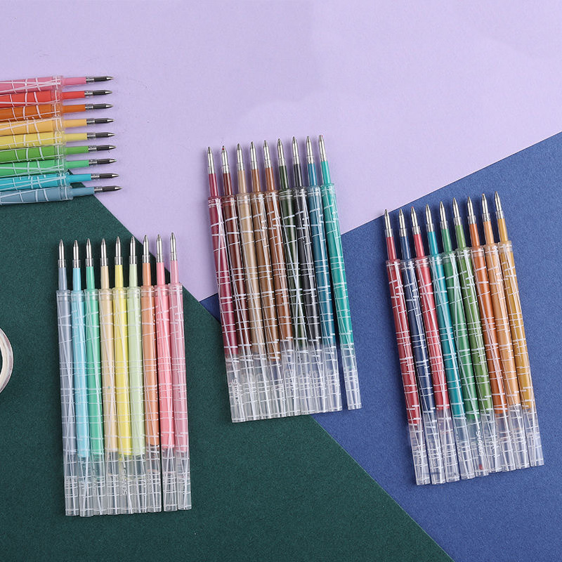 モランディカラーカラーゲルペンリフィルセットレトロ学生ノートペンノートプレスジュースペンリフィル|undefined