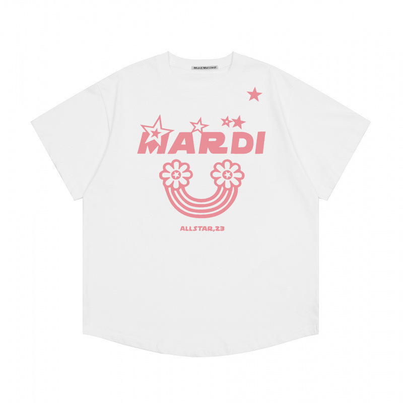 【カウンター品質】韓国マルディトレンドブランド半袖Tシャツリトルデイジードーマンプリントラウンドネックピュアコットンクロスボーダー|undefined