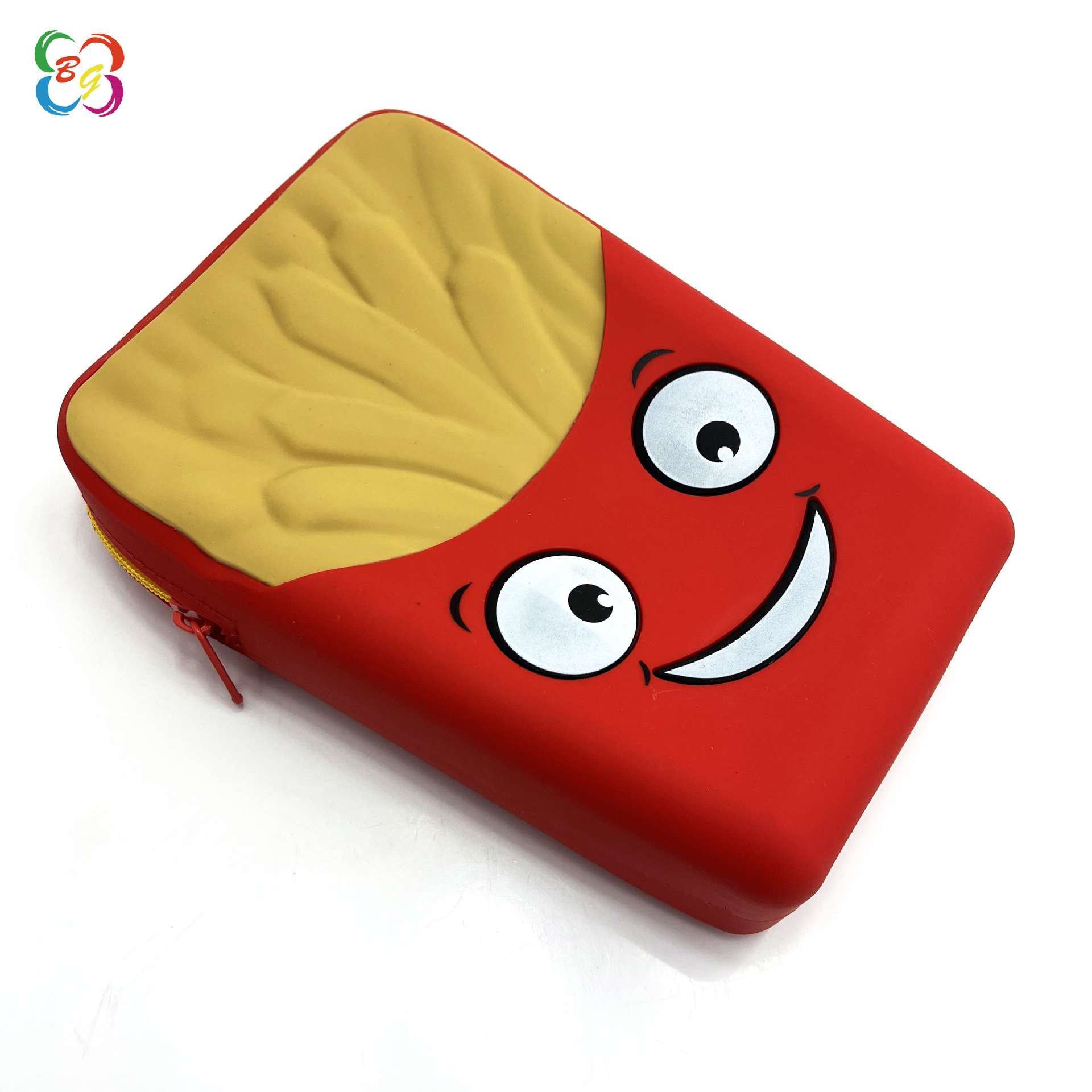 Ocho tipos de estuches para lápices de gran capacidad de silicona, neceseres de viaje multifuncionales con dibujos realistas, bolsas de almacenamiento de artículos de tocador, papelería