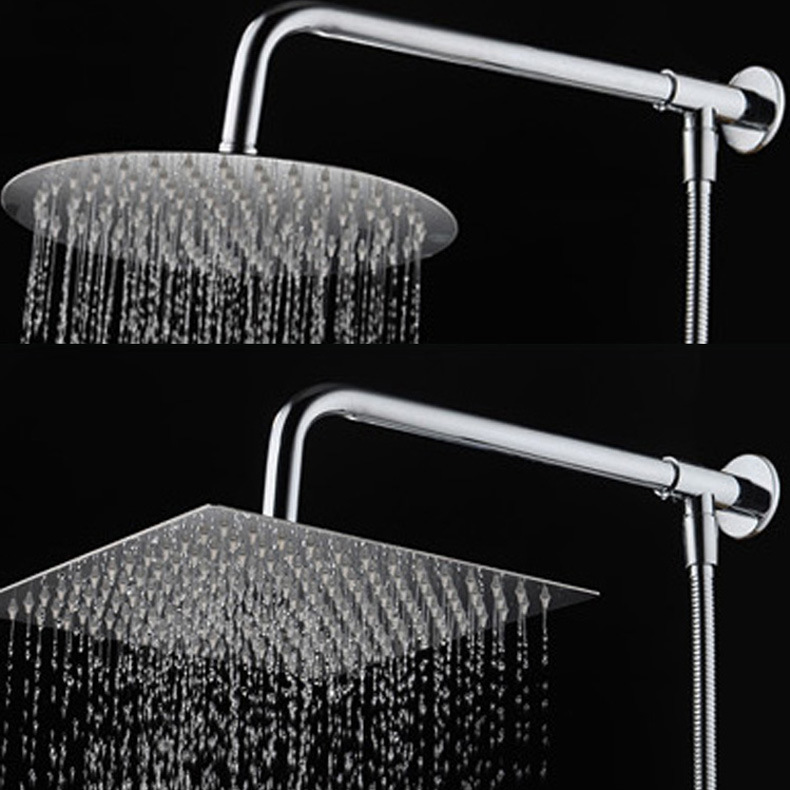 Large top shower head, bathroom pressurized shower head, single bath showerhead with rod, square and round shape, factory wholesale undefined