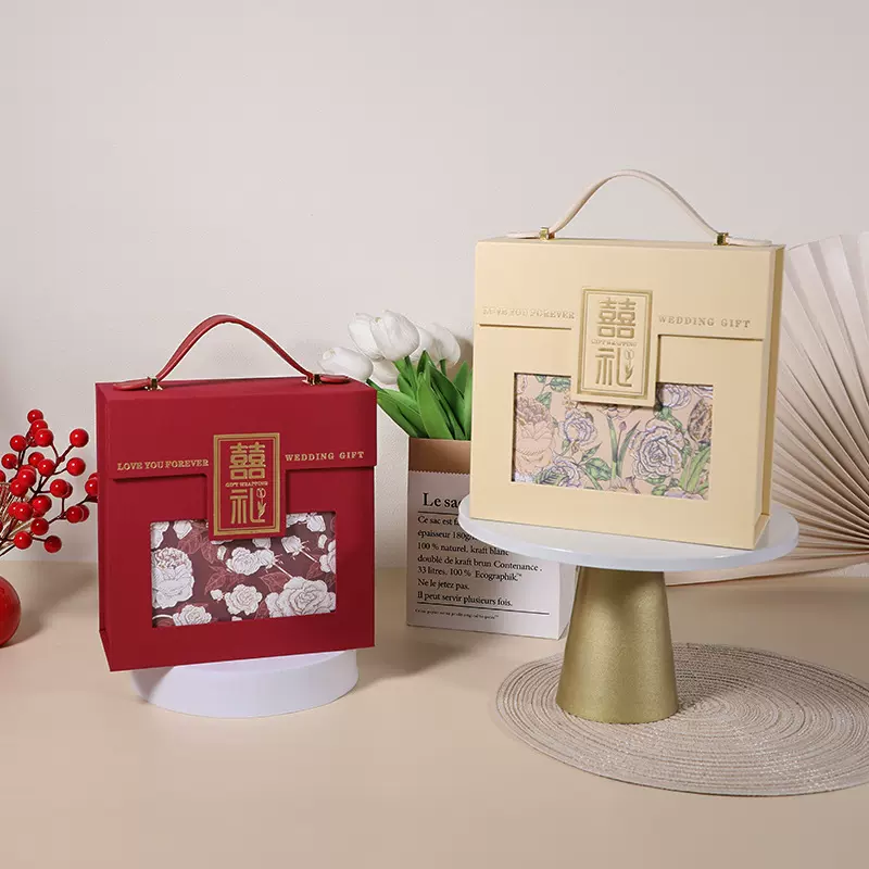 国风中式结婚喜糖盒子手提糖果盒回礼创意翻盖伴手礼盒高级感现货