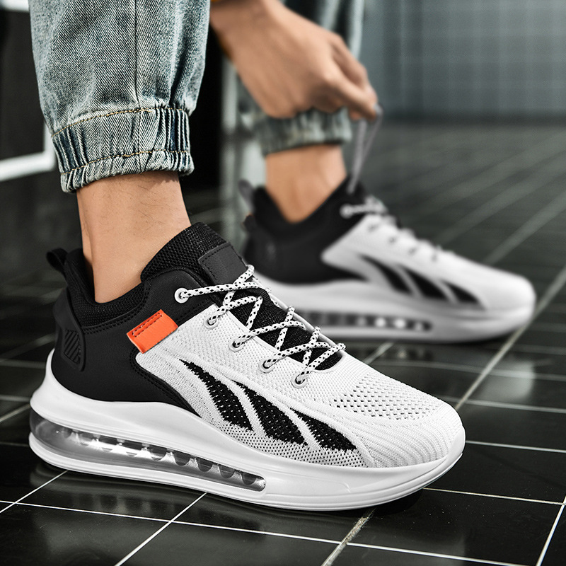 Men's summer breathable white shock-absorbing sneakers