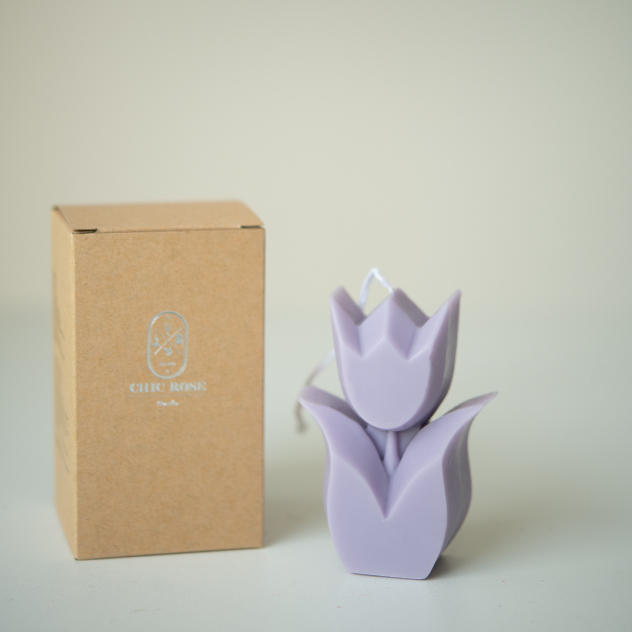 Corea del Sur ins popular en forma de tulipán aromaterapia vela regalo para niños rojo, blanco, púrpura y verde beige