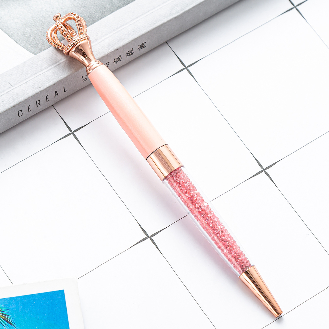 Pluma DE LA CORONA transfronteriza nueva impresión de la fábrica estudiante creativo regalo de moda pluma en stock bolígrafo corona de metal