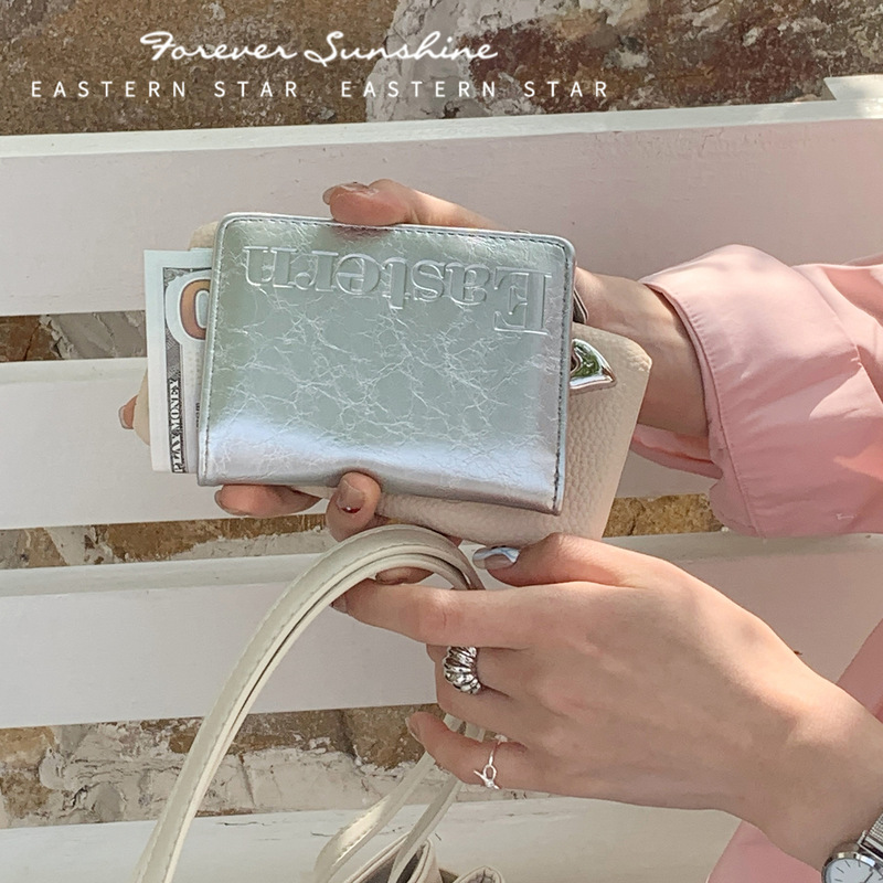 Low price run volume! Ins Sense Niche Sense Advanced Sense Explosive Crack Multi-Card Bit Korean Style Simple Multifunctional Women's Wallet