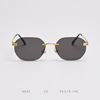 Brand retro metal fashionable sunglasses, European style, internet celebrity