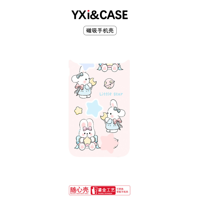 适用苹果17手机壳高级感16可换背板15promax磁吸手机壳Littlestar|undefined