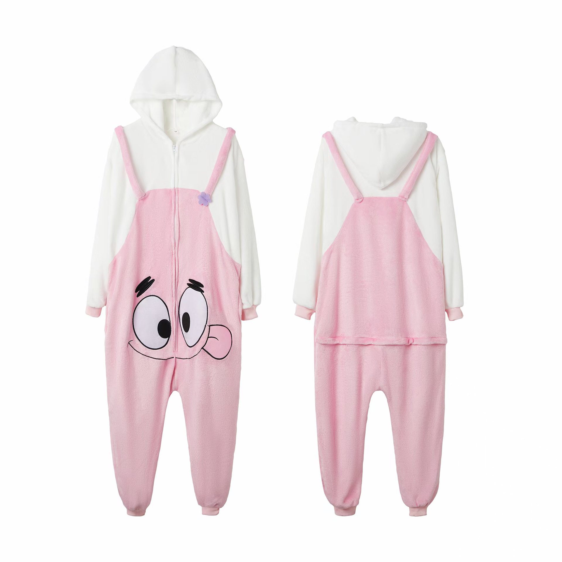 Internet celebridad nuevo Otoño e Invierno coral polar pareja Pacha fresa oso camisón traje largo engrosada entrega de apoyo