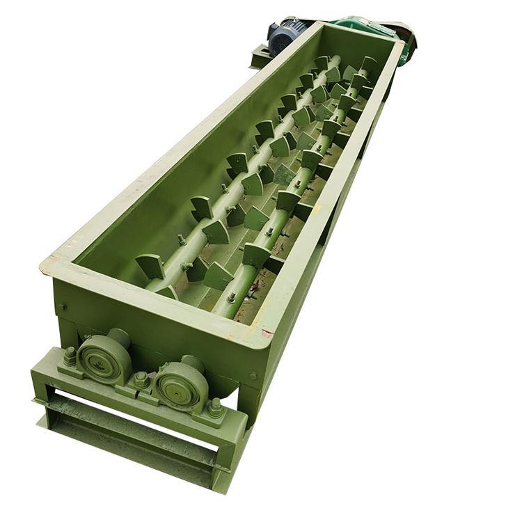 polvo de lodo de carbón de escoria humidificación mezclador horizontal de doble eje mezclador de lodo de ladrillo de tierra fertilizante orgánico mezclador image 3
