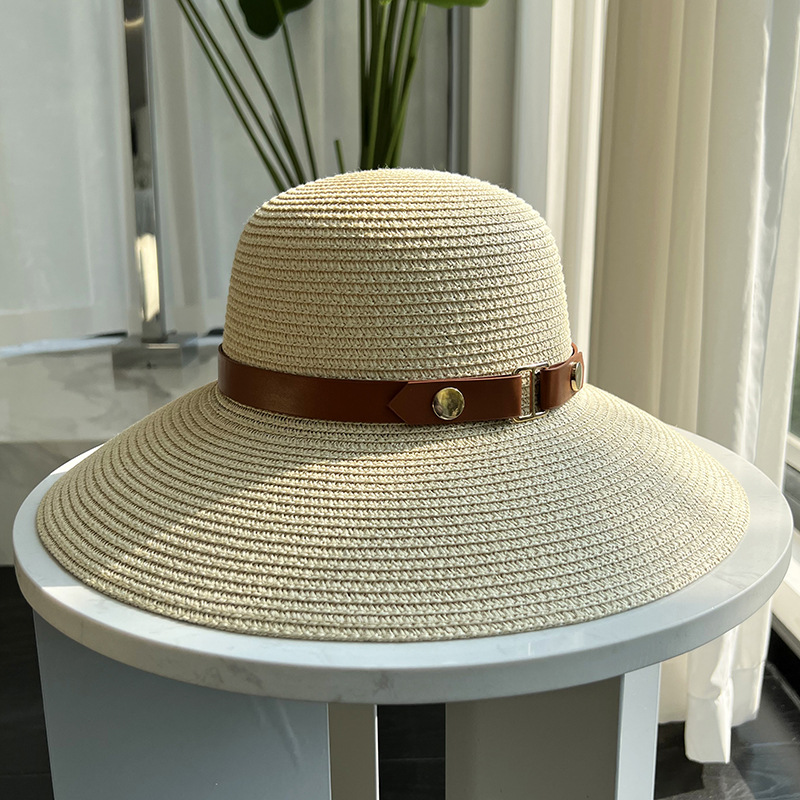 Sombrero de ala grande de verano para mujer sombrero de paja playa casual sombrero para el sol protección UV sombrero para el sol moda todo fósforo sombrero de pescador
