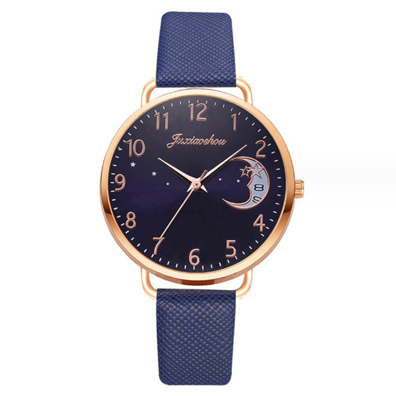 hot products Star Moon pattern Women's Watch simple belt student bracelet suit watch_voghion.com