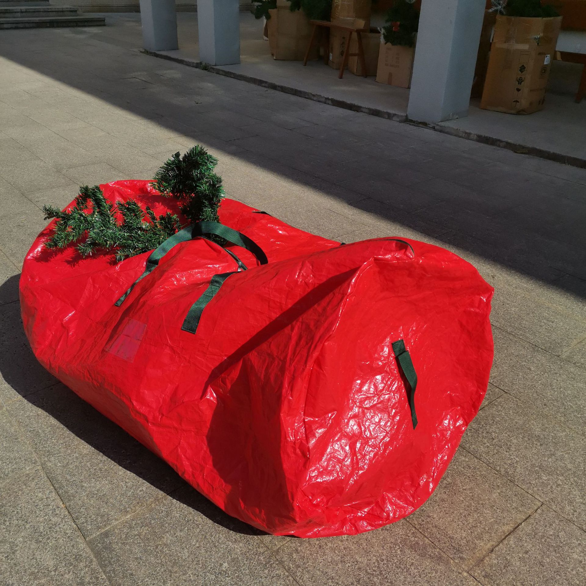 Ventas directas de fábrica de comercio electrónico transfronterizo 7.5FT9FT árbol de Navidad PE bolsa de almacenamiento bolsa de almacenamiento de Navidad en stock