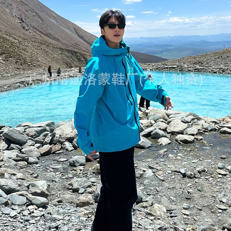 纯原鸟家同款SV7 防风防水三层压胶硬壳冲锋衣男女户外登山运动服|undefined