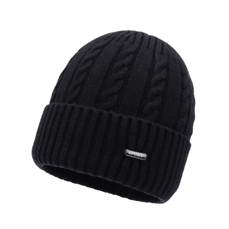 Women's Thick Knitted Windproof Warm Autumn Winter Wool Men's Cold Outdoor Ear Protection Large Head Circumference_voghion.com