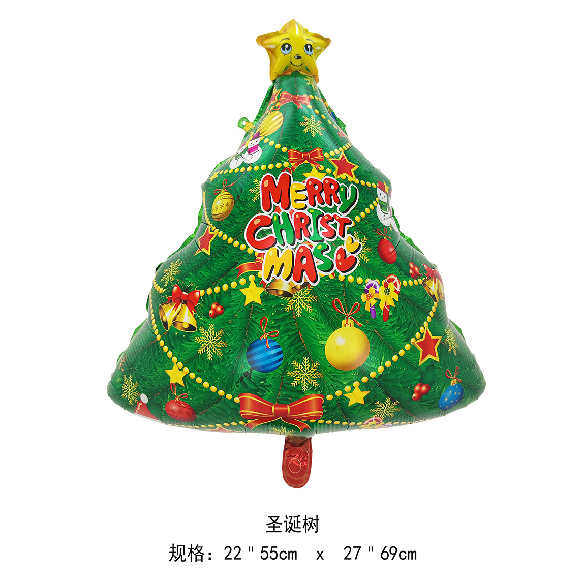 Navidad transfronteriza Papá Noel muletas alce copo de nieve muñeco de nieve dibujos animados globo de película de aluminio fiesta de Navidad bola decorativa image 40