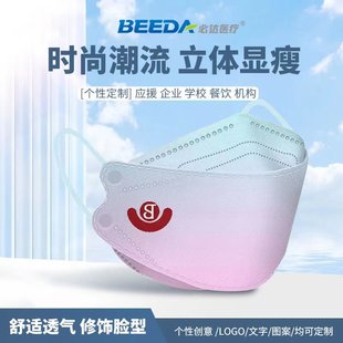 Customized Disposable Masks for Catering, School Institutions, Logo Printing, 3D Stereo Kn95 Individually Packaged Masks