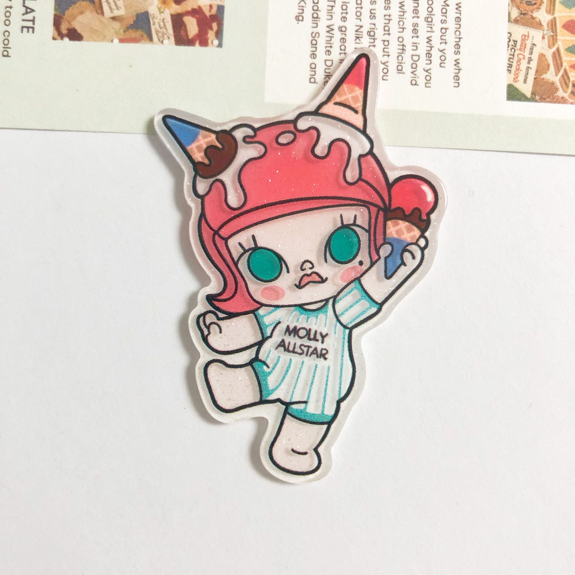 버블 아이스크림 3.7cm * 5.6cm (1 장) 대